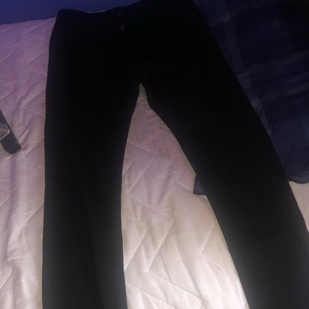 Black Stacked Jeans